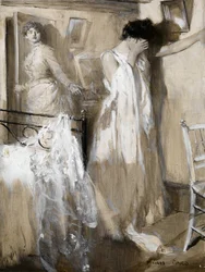 Eva hörte entsetzt zu, dann sank sie schluchzend gegen die Wand...